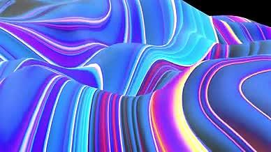 科技科幻质感流体霓虹线条粒子灯光背景视频的预览图